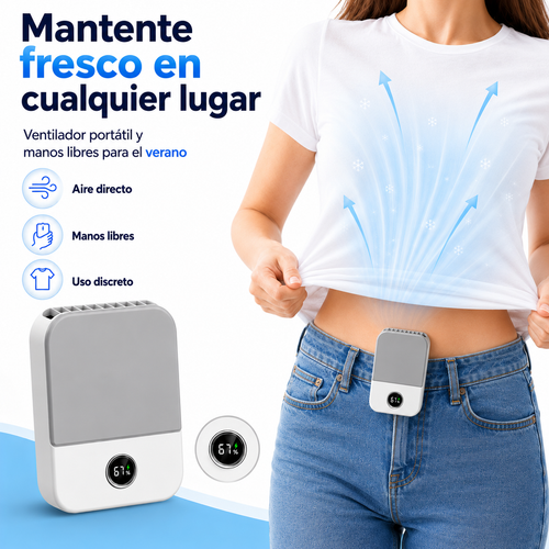 Ventilador Portátil de Cintura — Manos Libres