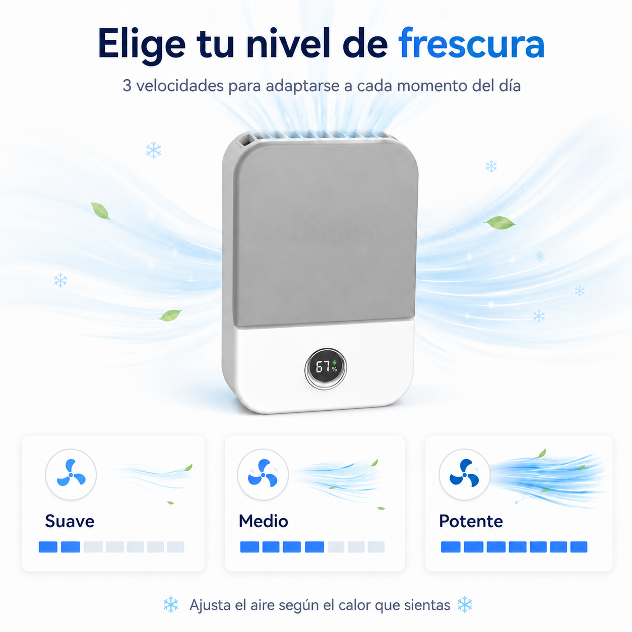 Ventilador Portátil de Cintura — Manos Libres