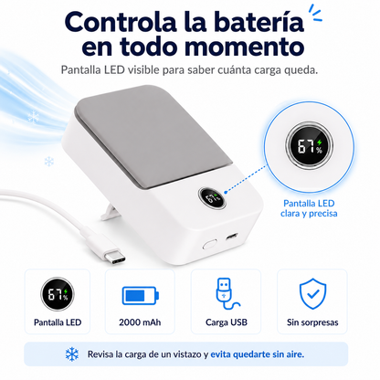 Ventilador Portátil de Cintura — Manos Libres